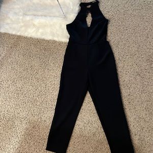 Express Cropped jumpsuit with halter neck